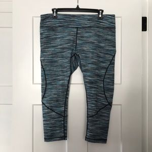 Zella Capri Leggings Space dye Blue XL